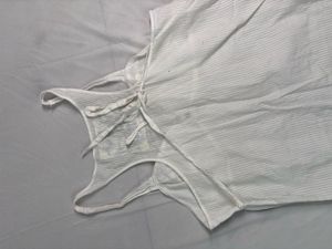 White Striped Girly Top