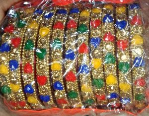 Colorful Beaded Bangle Set