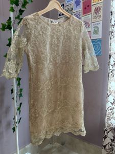 Golden Net  Korean Dress