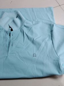 Sky Blue Collar T Shirt...