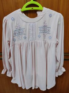 Pink Embroidered Top