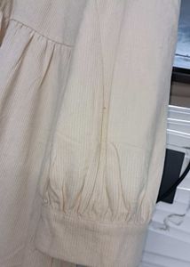 new Beige Collared Midi Dress