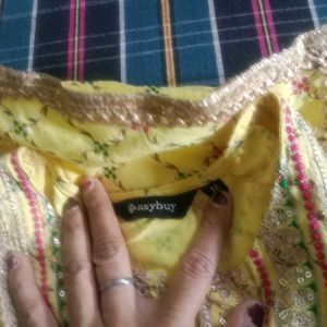 Yellow Nyra Cut Kurta