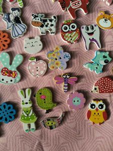 Wooden Diy Craft Buttons