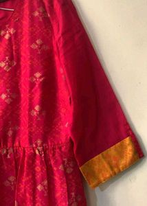 Pink Printed Kurta