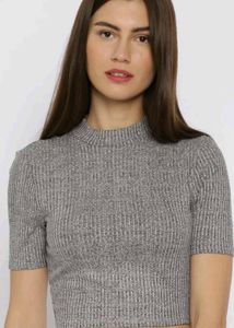 Grey Crop Top