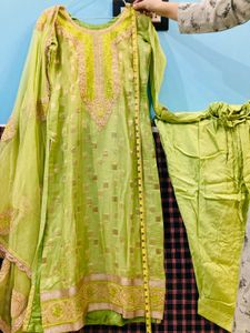 Lime Green Kurta dupatta set