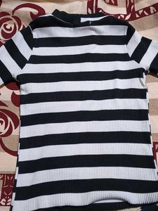 Striped Ribbed Top