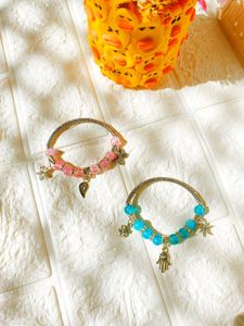 Half Pandora Bracelet/ Korean Kada Bracelets🩵🩷