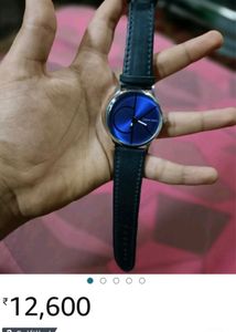 Calvin Klein  Royal Blue  Leather Strap Watch