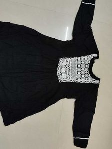 Black Embroidered Top