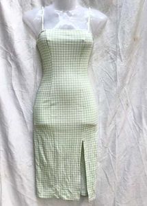 GINGHAM MIDI SLIP DRESS FOR WOMEN