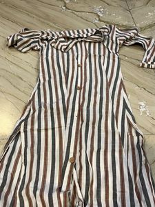 Striped Off-Shoulder Dress