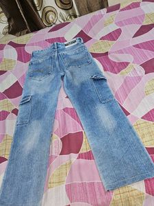 Light Wash Cargo Jeans