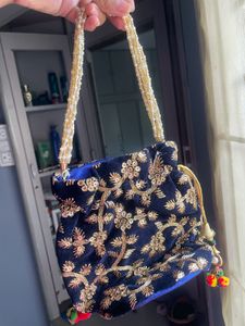 Velvet Potli With Hand Work