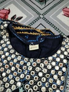 Rayon Embroidered Long Kurti