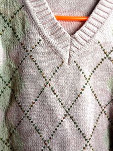 Argyle V-Neck Sweater
