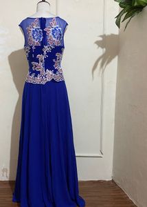 Elegant Blue Ethnic Gown
