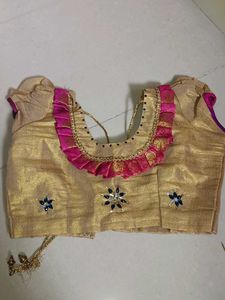 Pink &amp; Gold Lehenga Choli Set