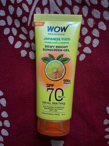 Wow Yuzu Sunscreen Gel SPF 70 PA Lightweight