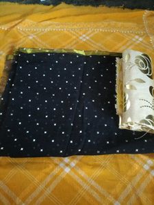 💗 Elegant Black Party Wear Saree💕