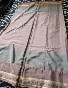 Mauve And Grey Saree