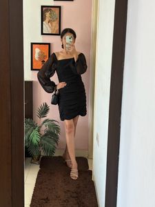 Black Dobby Dress Size S