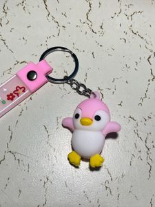 Stationary Cute Penguin Keychain