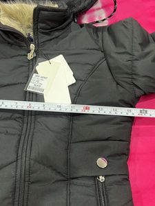 Black Hooded Winter Jacket