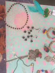 Combo Of Earrings &amp; Many More Jewelry Items
