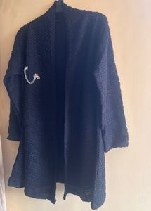 Black Sweat Fabric Shrug