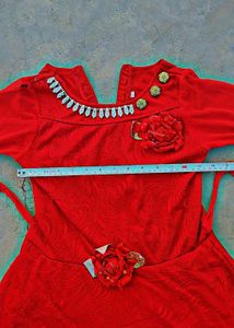 Beautiful Red Gown For Girls