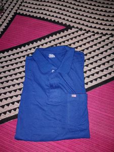 Blue Polo Shirt / Free size / unused new with tag