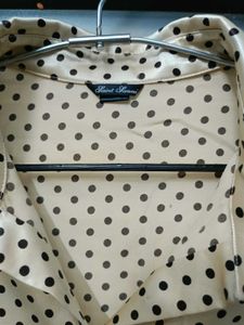 classic Polka Dot Button-Down Top