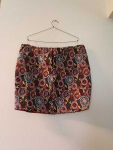 Floral Print Mini Skirt