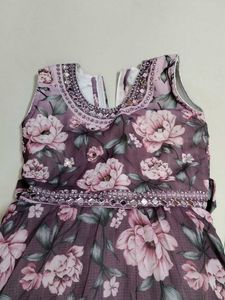 Floral Purple kids frock...