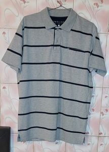 BRANDED GREY & NAVY BLUE T SHIRT