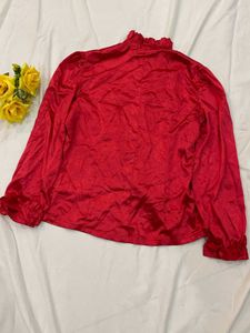 Red Satin Shirt