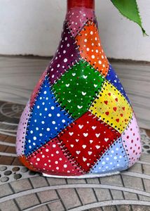 Cloth Stiched Bottle Art