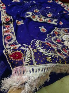 Aari Unique Work Saree With Blouse,,,,🤩