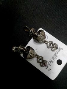 Silver Jhumka Earrings