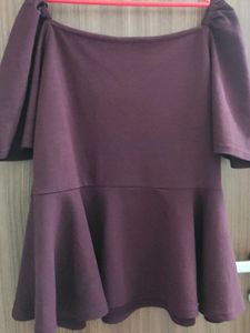 ZUVINO Peplum 2 Tops with Puff Sleeves Combo