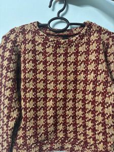 Patterned Knit Sweater