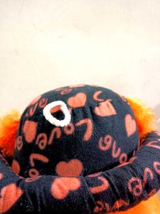 Adorable Orange Teddy Bear with Hat