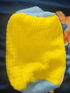 Yellow & Blue Terry Shoe Washing Bag Accessory
