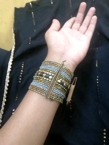 Metallic Beaded &amp; Stacked Bracelet