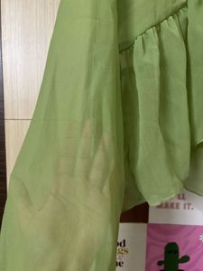 Pinterest-y Ruffle Trim Tie Front Crop Top