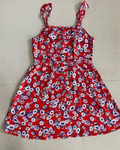 FOREVER 21 Coral Printed A-Line Dress