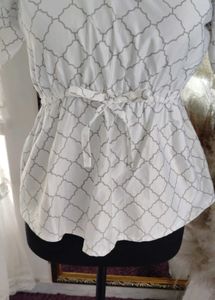 Patterned White Top