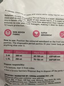 Disposable Period Panties